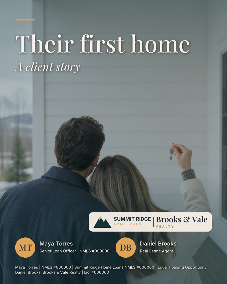 Co-branded post with the loan officer and a partner agent